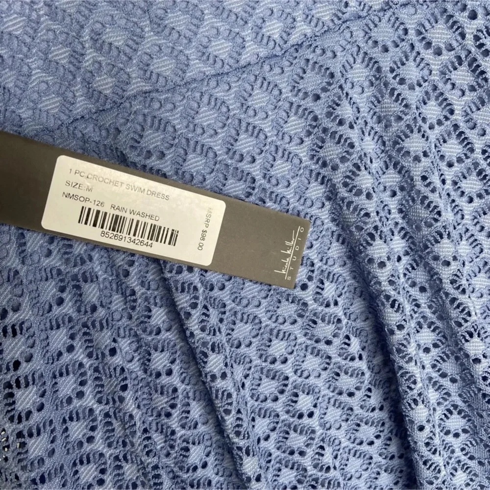 Nicole Miller Crochet Swimdress One Piece (M) NWT - Picture 12 of 12